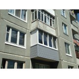 Остекление балкона из ПВХ профиля+отделка сайдингом